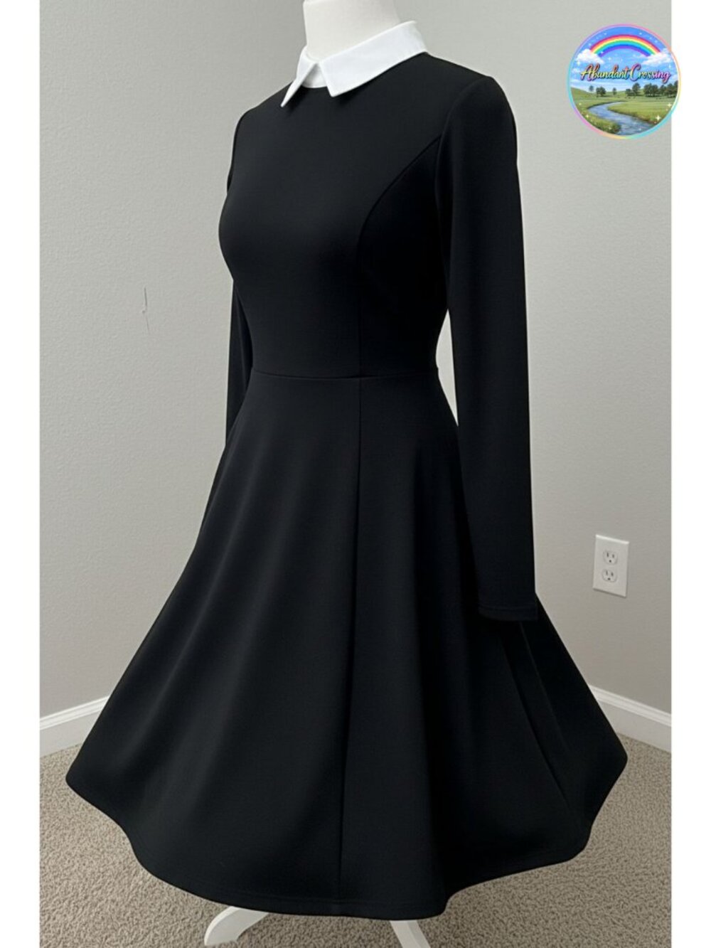 Long Sleeve A-Line Work Party Casual Dress Doll Collar